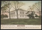 Photograph shows view of Carnegie library in Detroit, Michigan. Includes advertisement for Berry Brothers, varnishes and paint specialties.